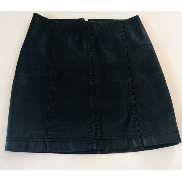Free People Faux Leather Mini Skirt - Picture 4 of 4